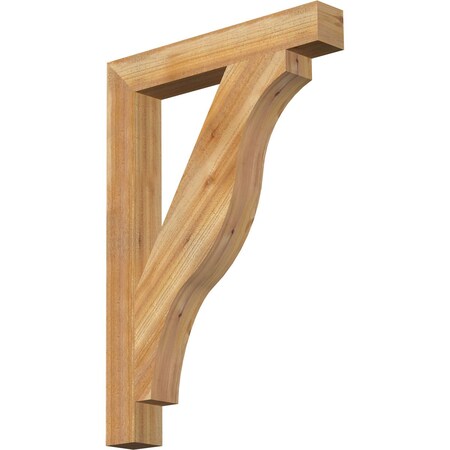 Ekena Millwork Funston Block Rough Sawn Bracket, Western Red Cedar, 4"W x 28"D x 40"H BKT04X28X40FST05RWR